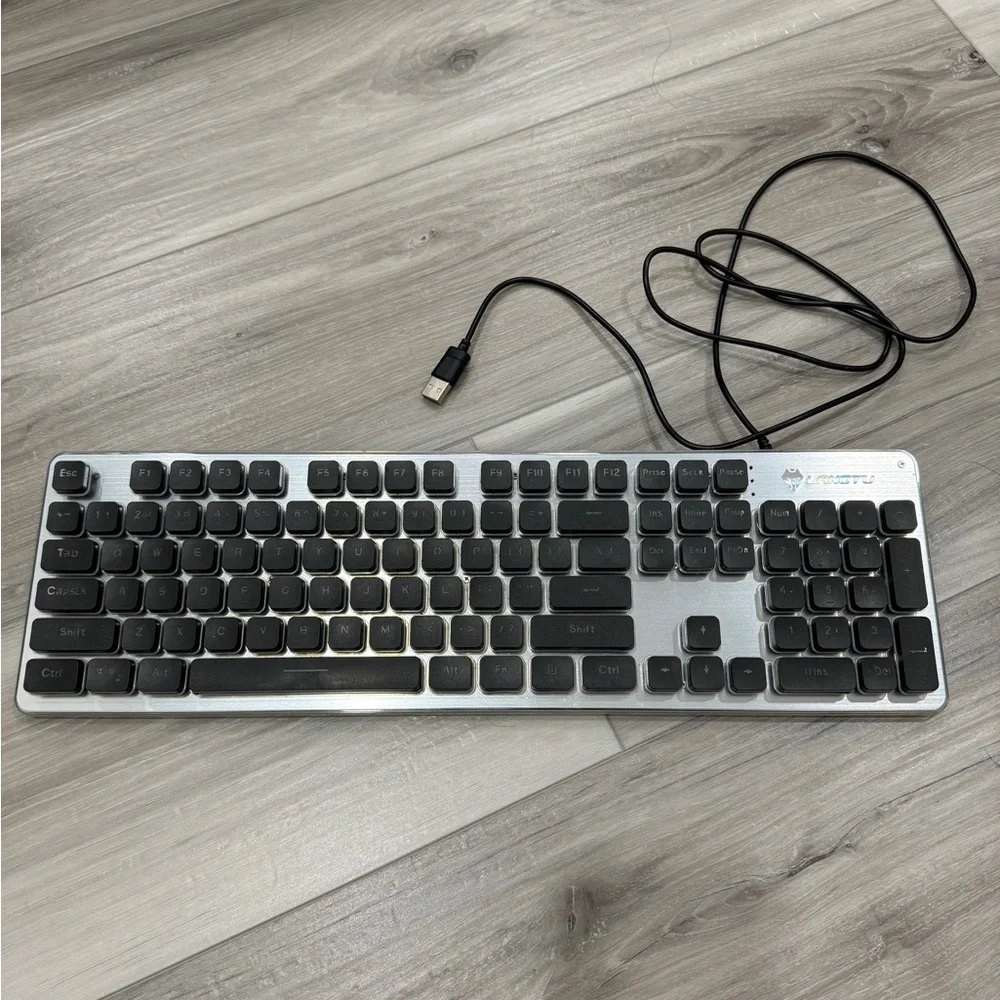 EUC LANGTU Membrane Gaming Keyboard Colorful LED Backlit Keyboard, USB Wired
